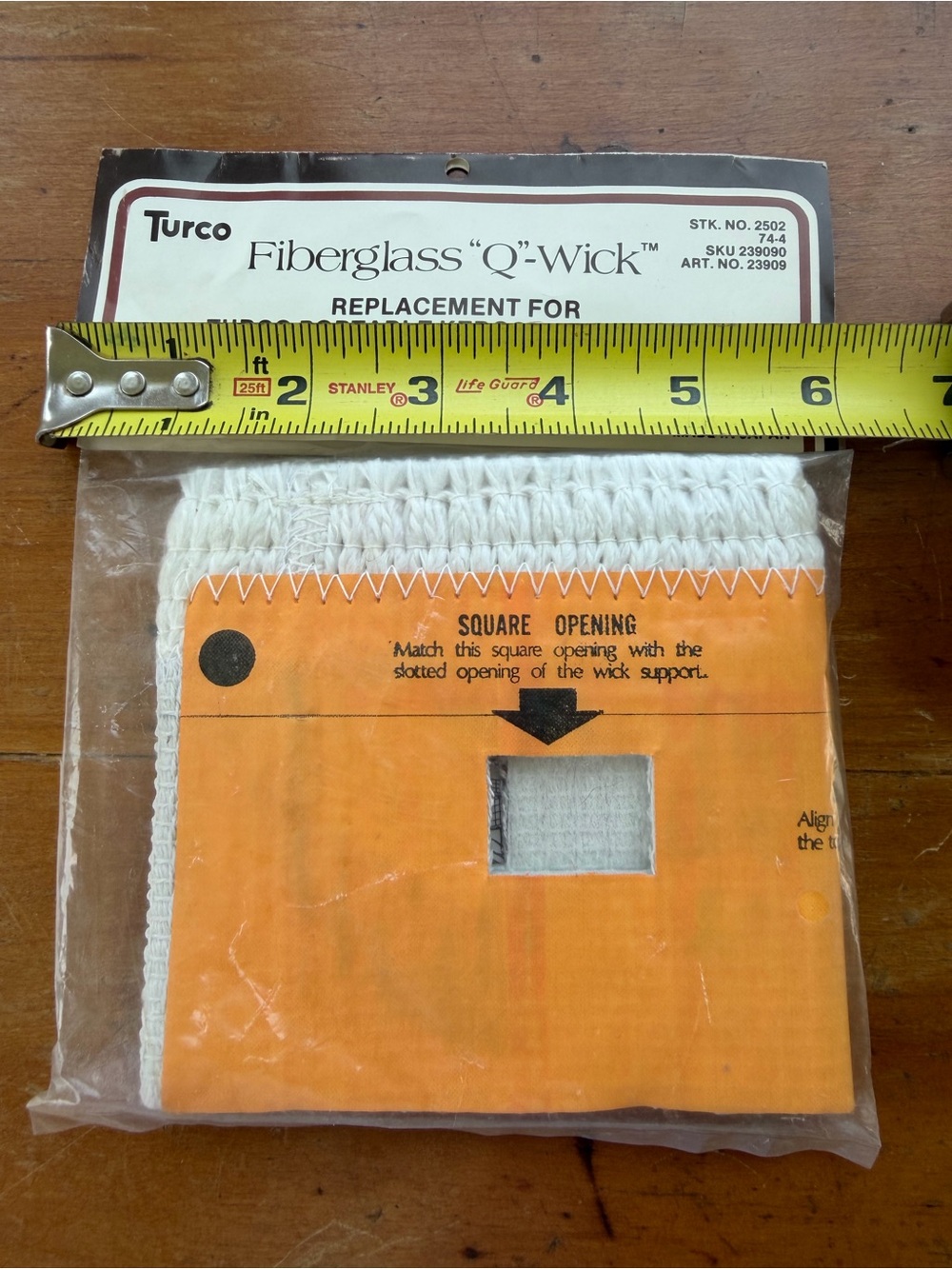 Vintage Genuine Turco Fiberglass Q-Wick Kerosene Heater Replacement 2710600 NIP - Picture 8 of 8
